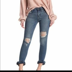 New with tags Sam Edelman ruffle hem jeans